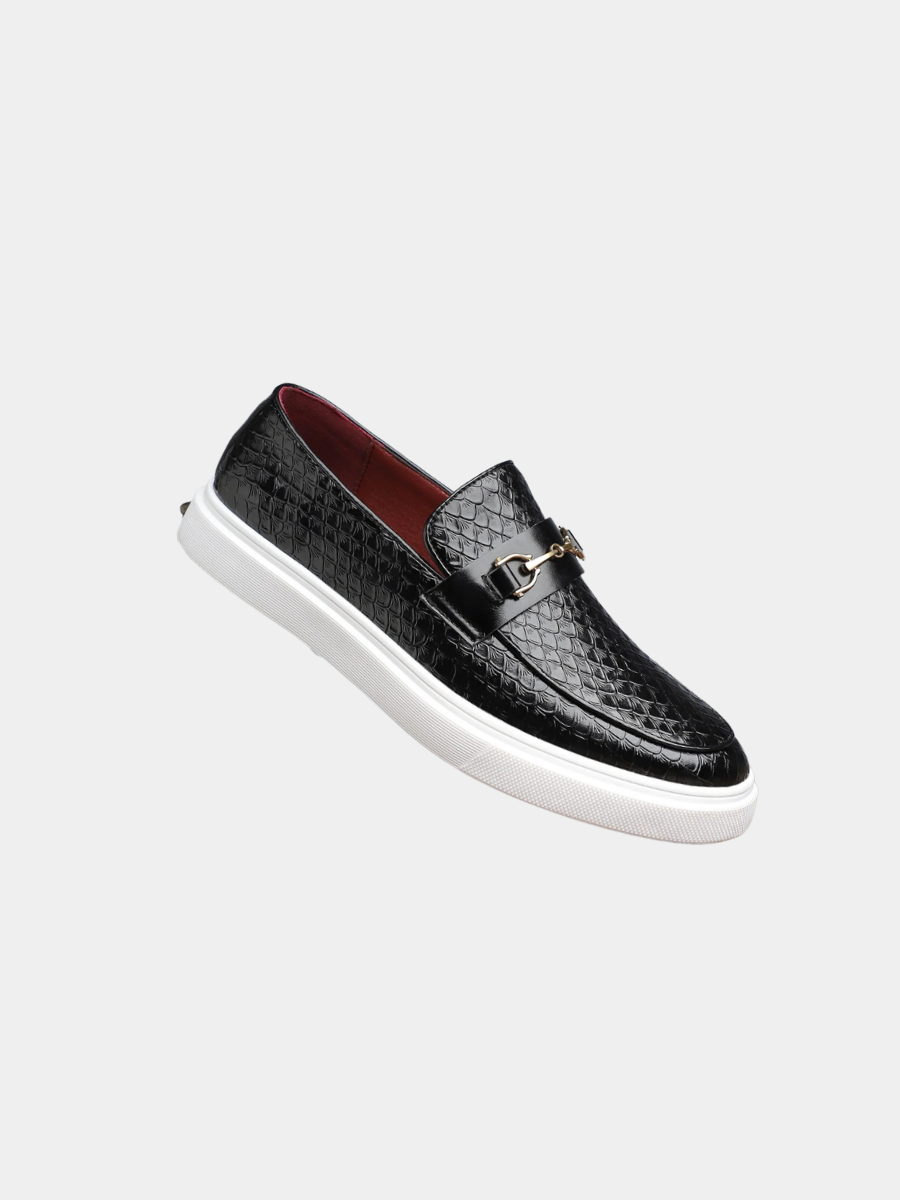 MANSSINO™ | Men's Embossed Buckle Loafer
