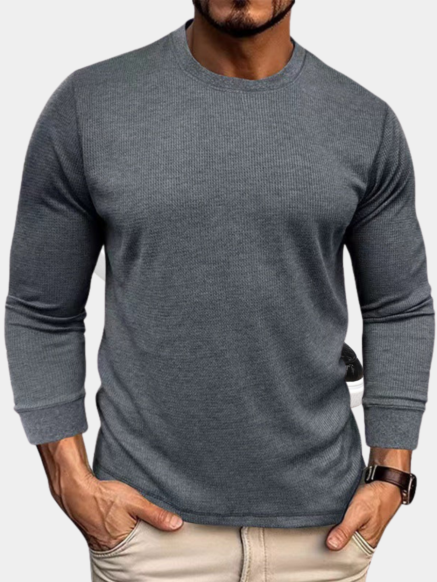 MONVIEL | Mens Textured-Knit High-Collar