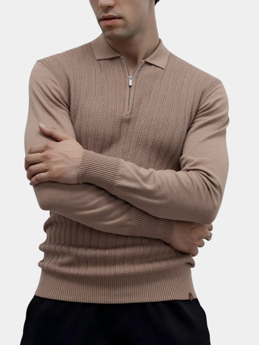 Riadin™ | Polo zippé texturé
