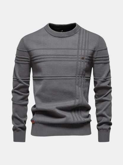 MONVIEL | Mens Fine-Striped Knit