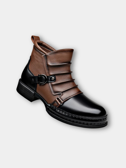 MANSSINO™ | Men's Layered Buckle Strap Ankle Boot
