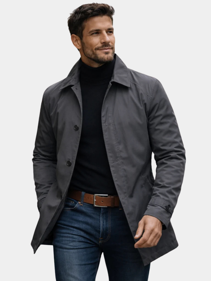 MANSSINO™ | Quilted-Lined Button Coat