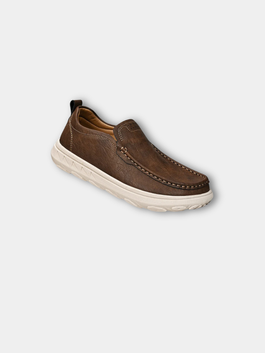 MANSSINO™ | Men's Textured Leather Slip-On with EVA Sole