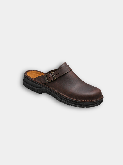 MANSSINO™ | Men's Leather Buckle Clog