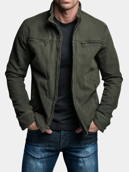 MANSSINO™ | Vintage Wash Zip Jacket