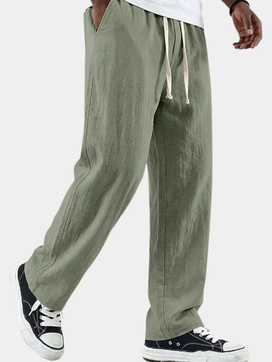 MANSSINO™ | Men's Mid-Rise Linen Drawstring Trousers