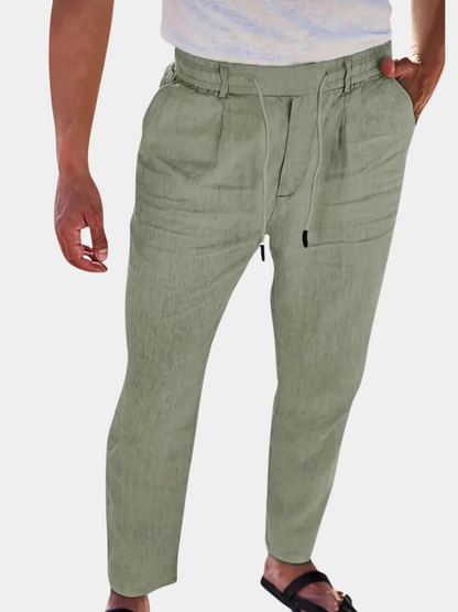 MANSSINO™ | Men's Linen Drawstring Tapered Trousers