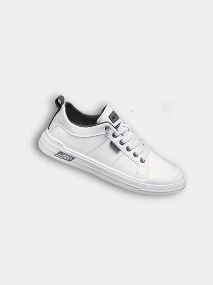 MANSSINO™ | Men's White Leather Low-Top Sneaker