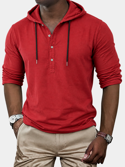 MONVIEL™ | Men's Cotton-Linen Hooded Shirt