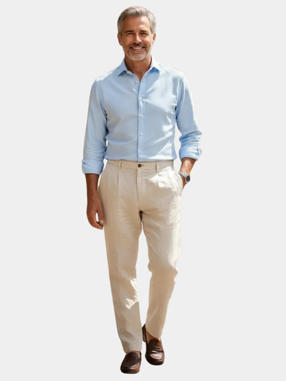 MONVIEL™ | Men's Lightweight Linen Trousers