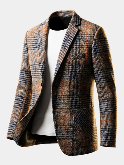 MANSSINO™ | Houndstooth Two-Button Blazer