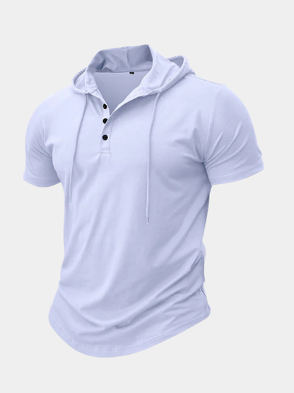 MONVIEL™ | Men's Hooded Henley T-Shirt