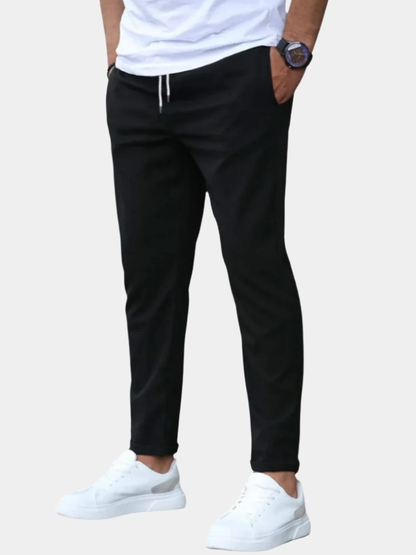 MONVIEL™ | Men's Stretch Cotton Slim Trousers