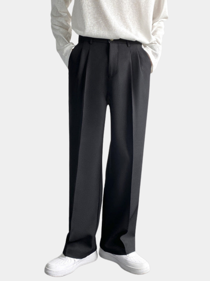 MONVIEL™ | Men's Wide-Leg Pleated Formal Trousers