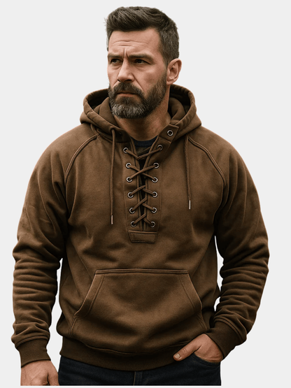 MANSSINO™ | Lace-Up Fleece Winter Hoodie