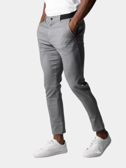 MANSSINO™ | Men's Tapered Stretch Chinos with Elastic Waistband