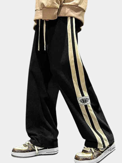MONVIEL | Mens Wide-Leg Trousers