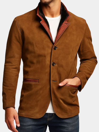 MANSSINO™ | Fitted Suede Blazer Jacket