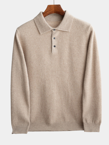 MANSSINO™ | Men's Wool Polo Collar Button Pullover