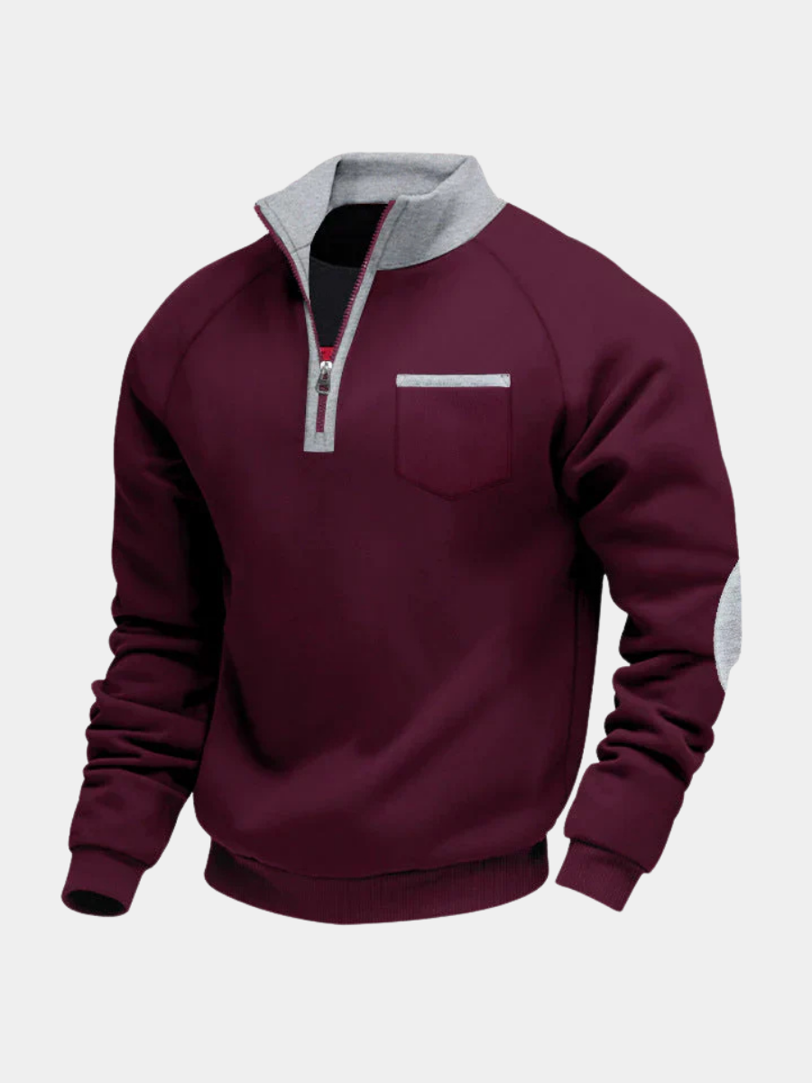 MANSSINO™ | Half-Zip Stand Collar Pullover