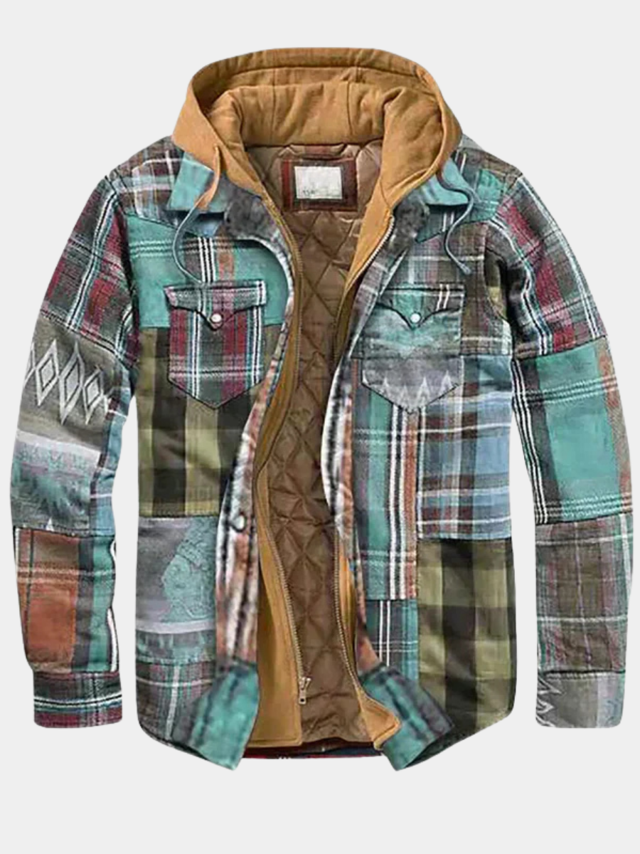 LAURENT MONACO | VESTE PATCHWORK À CARREAUX