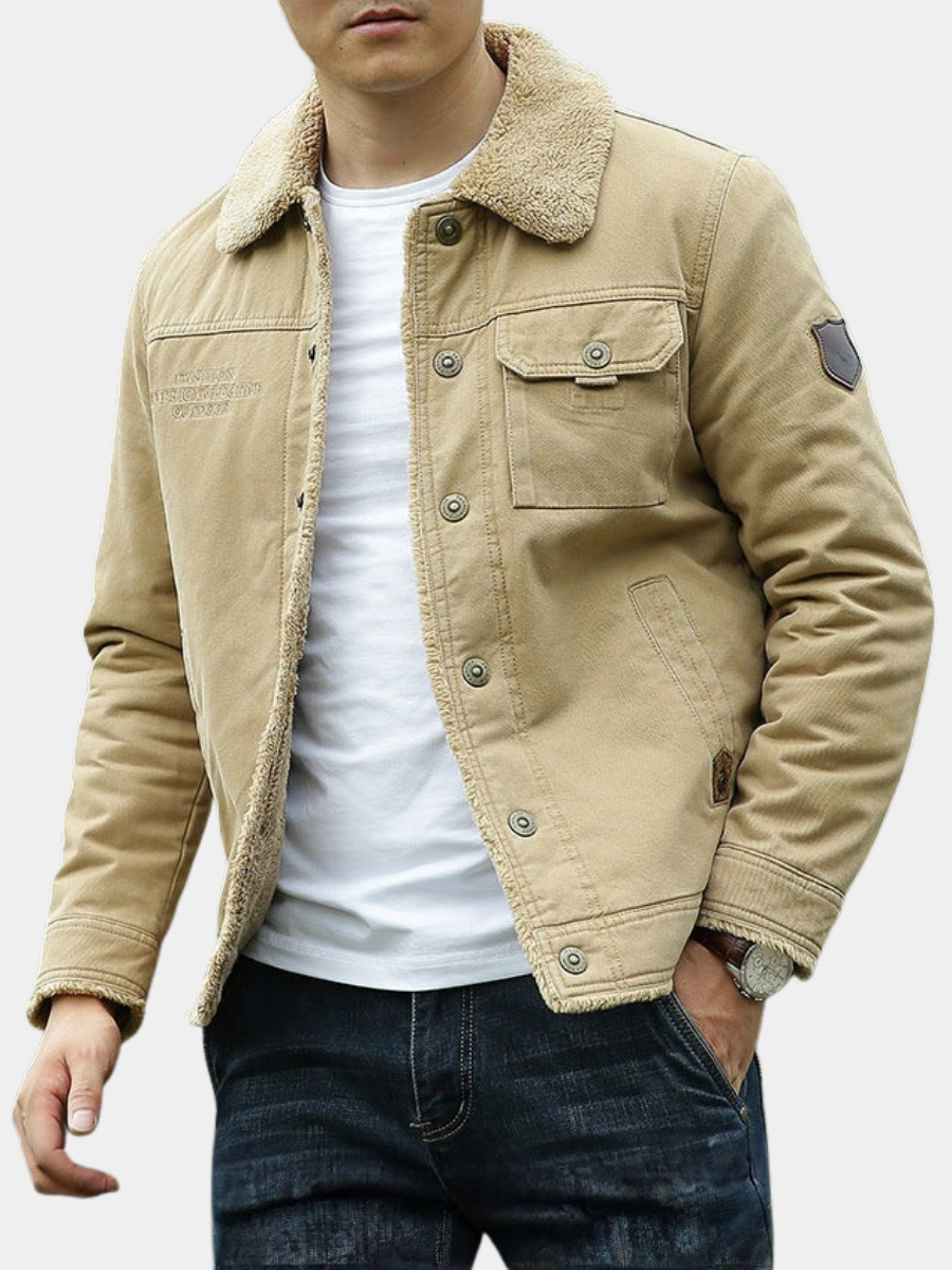 MANSSINO™ | Sherpa-Lined Cotton Jacket