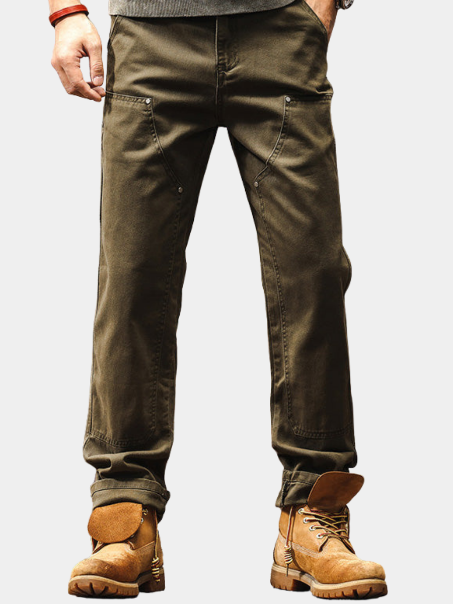 MONVIEL | Mens Cotton Utility Trousers