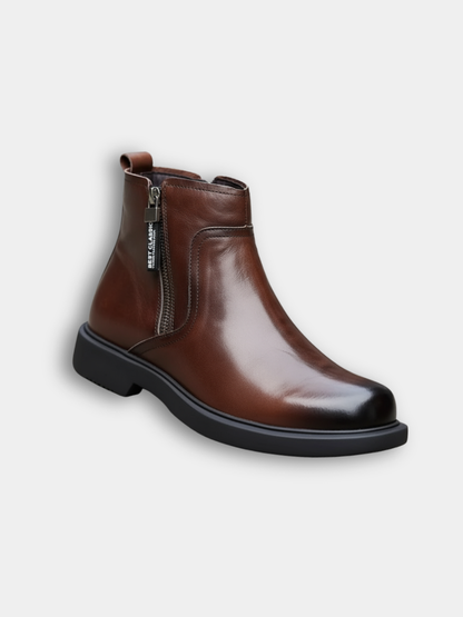 MANSSINO™ | Men's Cowhide Leather Zip Boot