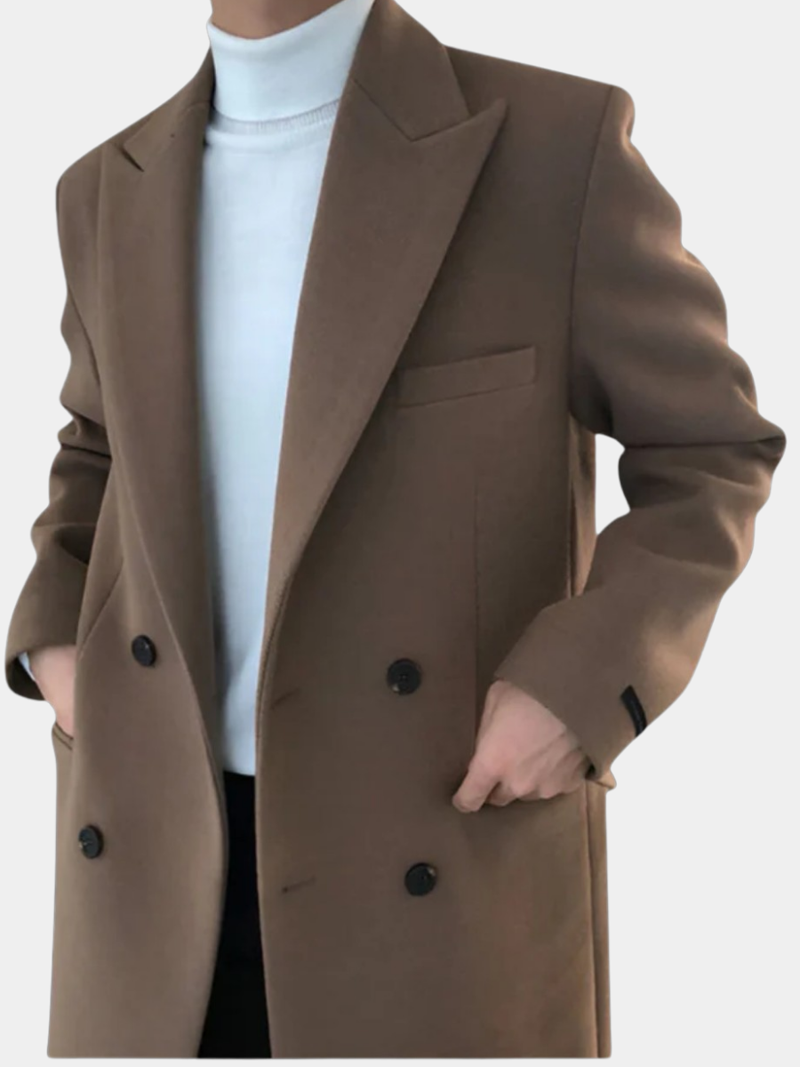 MONVIEL | Double-Breasted Wool Coat
