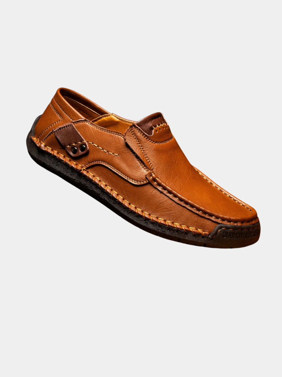 MANSSINO™ | Men's Polished Leather Slip-On Loafer