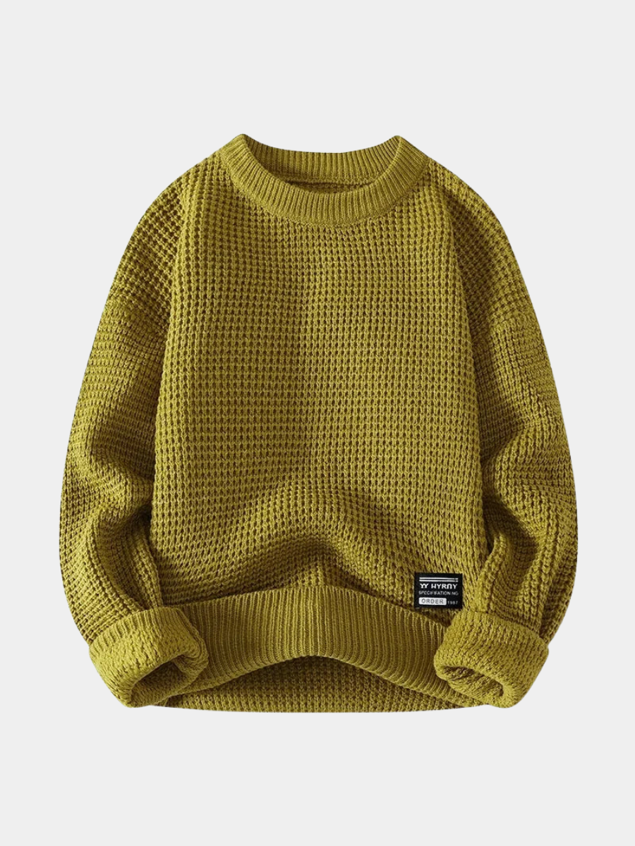 MANSSINO™ | Textured Knit Crew Pullover