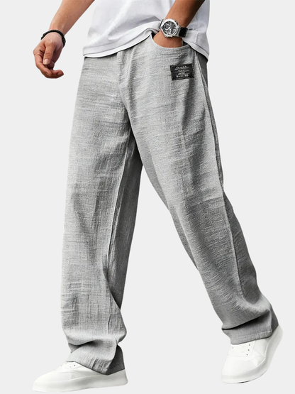 MONVIEL™ | Men's Relaxed Textured Summer Trousers
