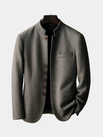 LAURENT MONACO | VESTE EN LAINE AVEC COL DROIT