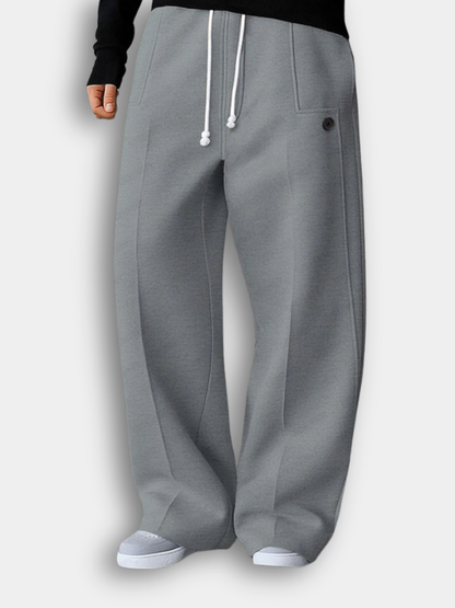 MANSSINO™ | Men's Structured Wide-Leg Drawstring Trousers