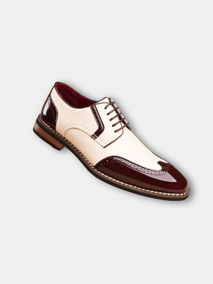 MANSSINO™ | Men's Two-Tone Full-Grain Leather Oxford