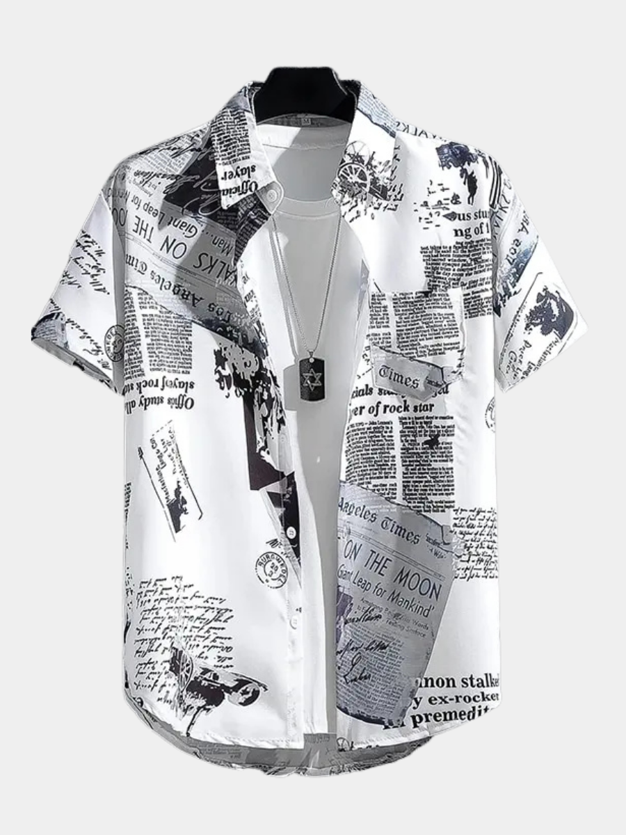 MONVIEL™ | Men's Printed Short-Sleeve Shirt