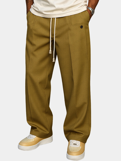 MONVIEL | Mens Smart Tie-Waist Trousers