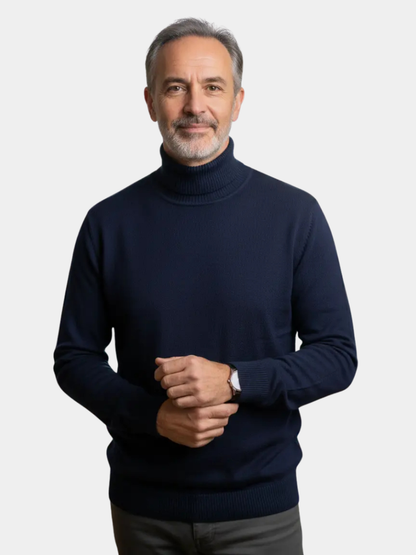 MANSSINO™ | Men's Fine Knit Turtleneck Pullover