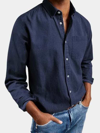 MONVIEL | Button-Up Polo-Collar Shirt