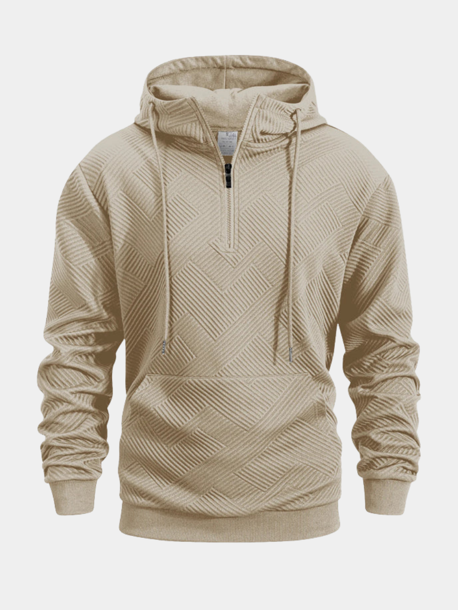 MANSSINO™ | Textured Quarter-Zip Sweatshirt