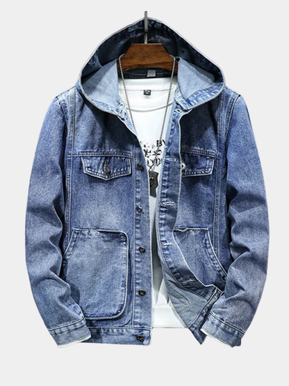 MANSSINO™ | Retro Denim Hooded Overshirt