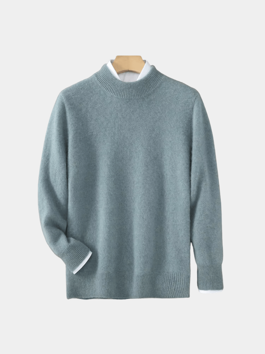 MANSSINO™ | Men's Fine Knit Mock-Neck Pullover