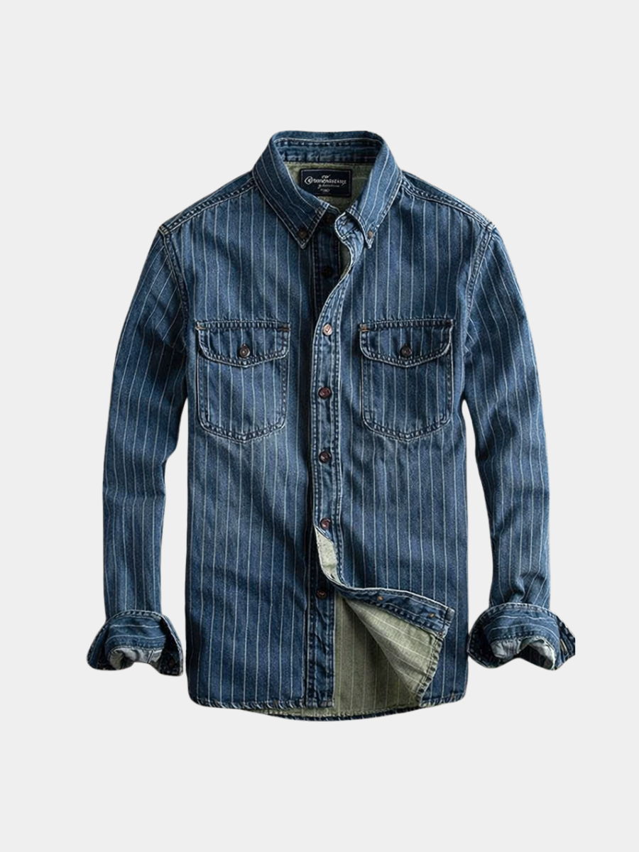 MONVIEL | Long-Sleeve Striped Shirt
