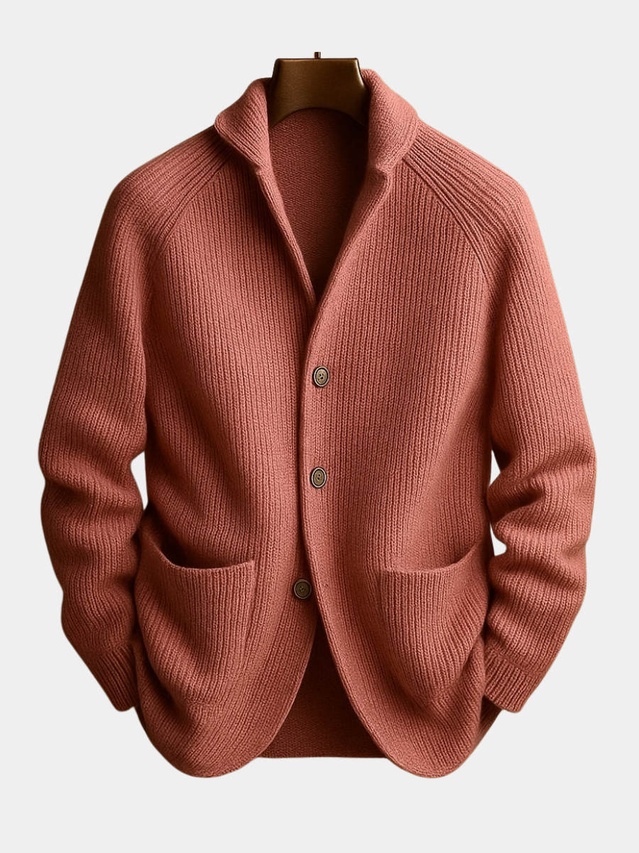 MANSSINO™ | Ribbed Knit Shawl Collar Blazer