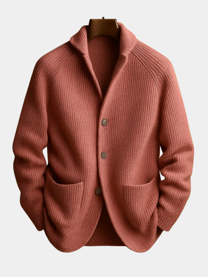 MANSSINO™ | Ribbed Knit Shawl Collar Blazer