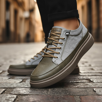 MANSSINO™ | Men's Calfskin Leather Low-Top Sneaker