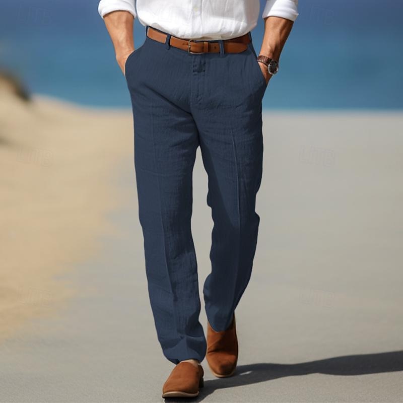 MONVIEL | Mens Premium Linen Trousers