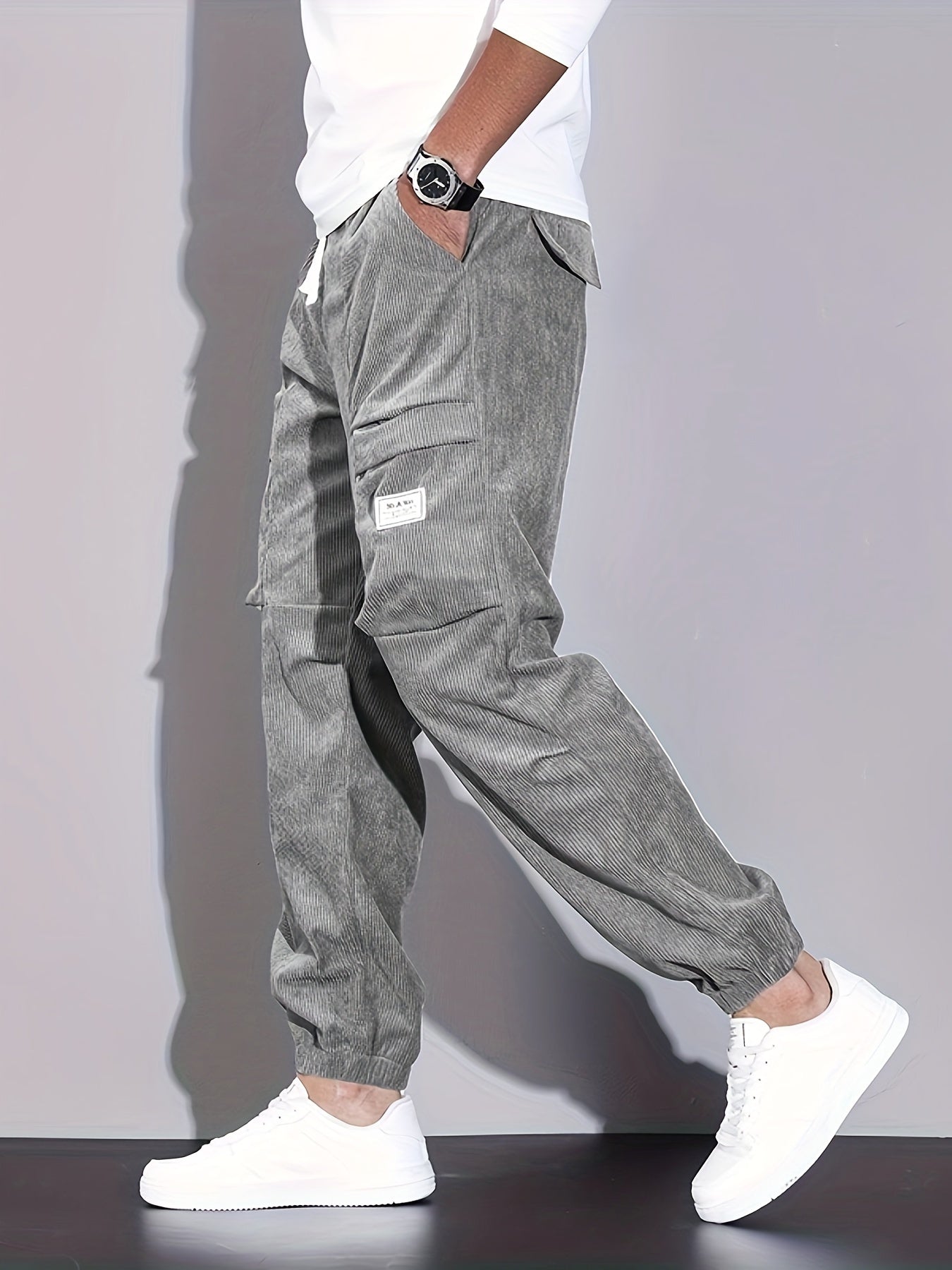 LAURENT MONACO | PANTALON CARGO EN CORDUROY