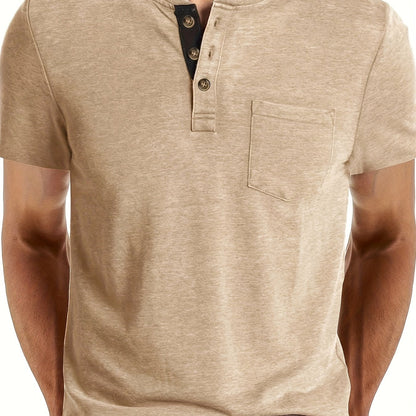 MONVIEL™ | Men's Cotton Henley T-Shirt