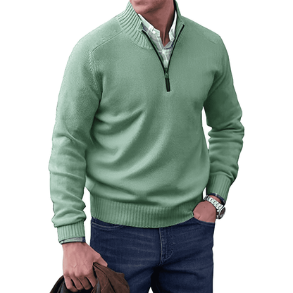 Fergal™ | Pull maille zippé col montant